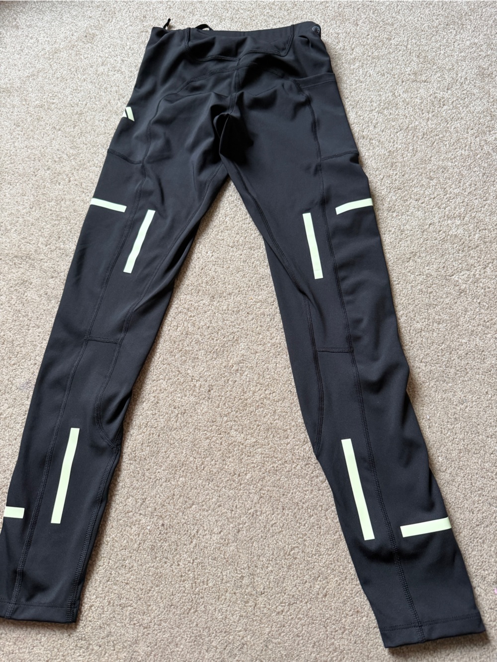 Adidas Fastim Reflective Running Tights Womens 2XS Black Athletic Leggings - Picture 11 of 12